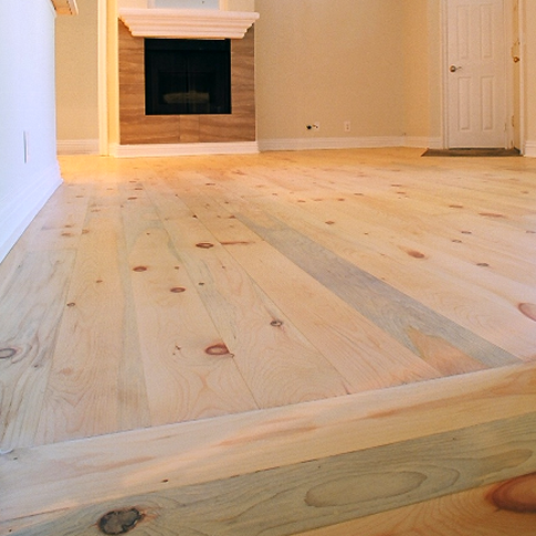 Knotty White Pine Wide Plank Hardwood Foor Refinishing Aliso Viejo