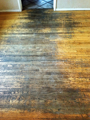 Floral Park Santa Ana Hardwood Floor Refinishing Before